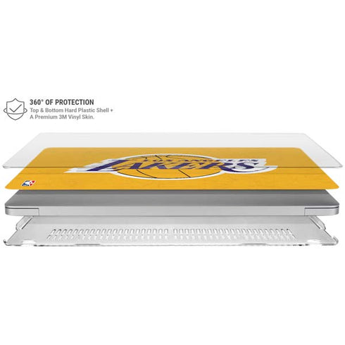 NBA Los Angeles Lakers Distressed MacBook Air 15in (2023-2025) Case plus Skin